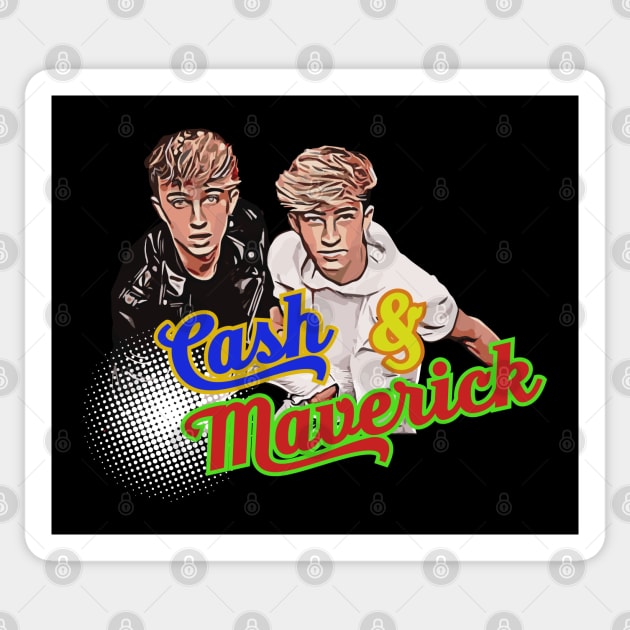 Cash And Maverick Baker Fan Art Illustration Sticker by vlada123